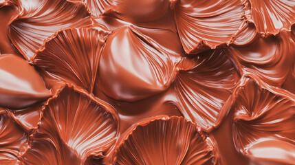 Poster - Luxurious texture of milk chocolate swirls for confectionery design