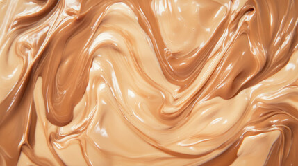 Aufkleber - Close up swirl texture of milk chocolate and caramel for confectionery designs