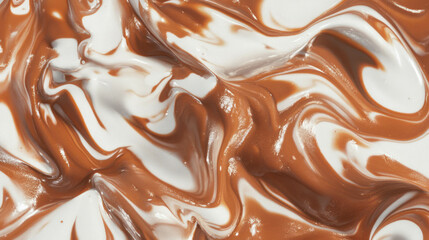 Poster - Decadent swirls of milk chocolate fudge with nut textures for culinary inspiration