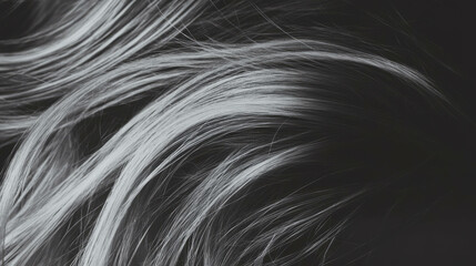Poster - Grunge texture of hair and fibers in dark contrast for artistic design