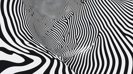 Poster - Abstract moire pattern and interference texture for creative design