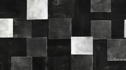 Poster - Abstract dirty scanner texture with pixelated blocky grunge pattern for design projects