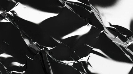 Poster - Abstract crumpled metallic texture with worn edges for design and background use