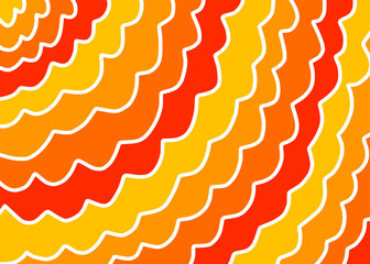 Aufkleber - Abstract background with gradient colorful curly lines pattern. Cute sunset background