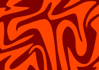 Poster - abstract red background with wavy line pattern. simple flame pattern
