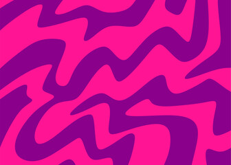 Poster - Abstract background with purple and pink wavy line pattern. Simple oil painting pattern