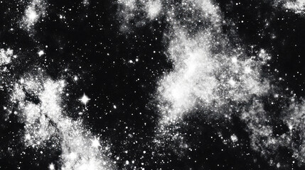 Poster - Cosmic dust and nebula texture with grunge overlay for abstract designs