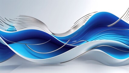 Poster - a stylish brochure cover with bold geometric waves and parallel line accents, combining energy and sophistication
