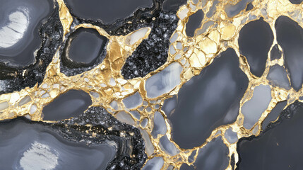 Poster - Elegant mineral texture with meteorite and fusion crust patterns for artistic backgrounds