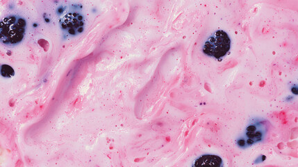 Aufkleber - Delicious creamy berry yogurt texture perfect for food design and branding