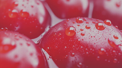 Poster - Fresh plums with water droplets close-up for food and nature design