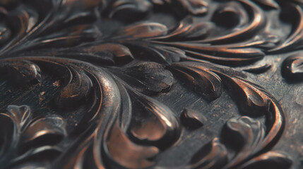 Poster - Intricate embossed texture with vintage lo-fi printer detail