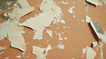 Poster - Vintage lo-fi printer texture with staple holes and torn paper elements