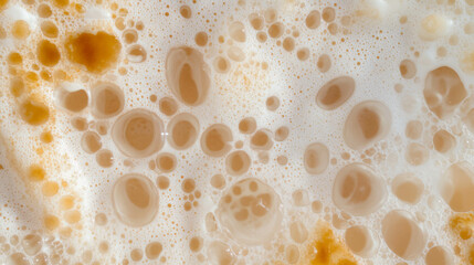 Poster - Macro view of foam texture and bubbles for background design