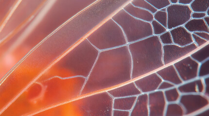 Poster - Macro view of insect wing texture highlighting delicate veins for nature and design inspiration