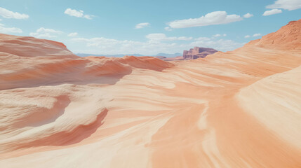 Poster - Majestic sand dunes and patterns in serene desert landscape
