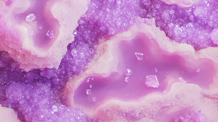 Poster - Abstract amethyst and geode textures in chaotic sand formation