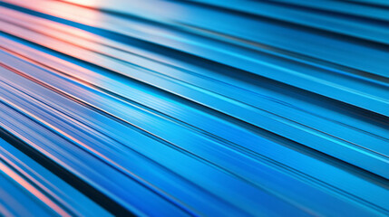Poster - Abstract blue anodized aluminum texture with chaotic pattern for modern design