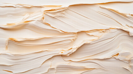 Poster - Textured bamboo paper art with organic waves and smooth layers