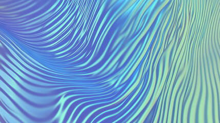 Poster - Abstract blue and green gradient texture with smooth minimal waves for design