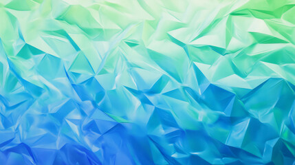 Poster - Abstract blue and green gradient texture with low poly design for backgrounds