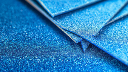 Poster - Abstract blue sandpaper texture with grit for creative background design