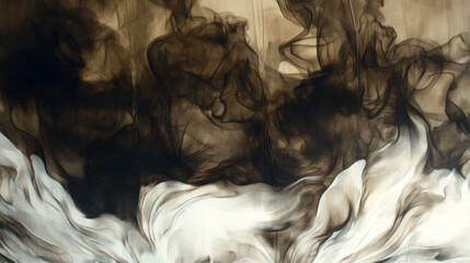 Poster - Abstract texture art installation featuring faded burnt paper patterns