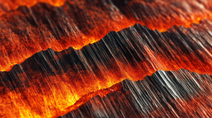 Poster - Fiery inferno pattern with burnt paper texture for creative designs