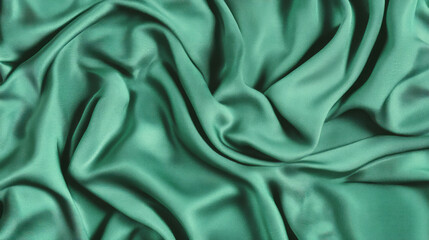 Poster - Luxurious green fabric texture for casino design and textile art projects