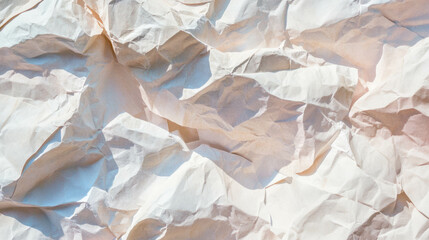 Poster - Abstract craft paper texture with chaotic creases for creative design projects