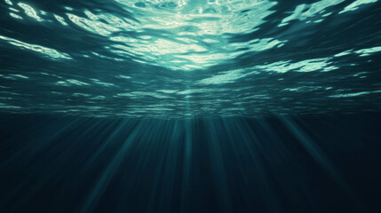 Poster - Enigmatic ocean depths and mysterious darkness for creative design