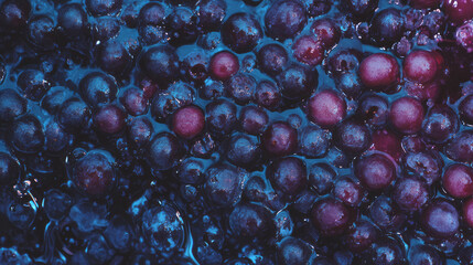 Poster - Vibrant texture of elderberry jam capturing richness and colorful chaos