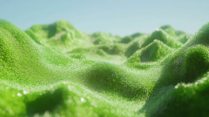 Aufkleber - abstract landscape of emerald sand and moss textures