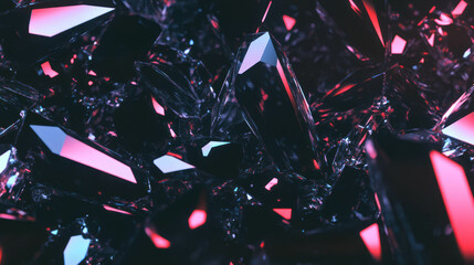 Poster - Vibrant chaos of granite and crystals texture for artistic design