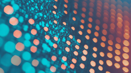 Poster - Vibrant halftone pattern with colorful dots for dynamic design background