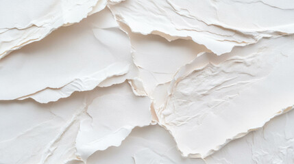 Poster - Handmade paper texture with deckle edge featuring organic chaos for creative design