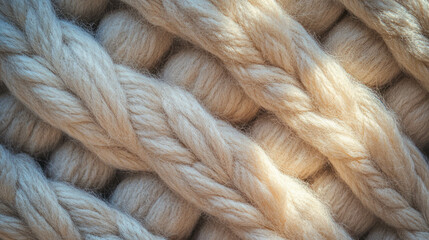 Poster - Cozy knit wool texture with intricate patterns for winter design ideas