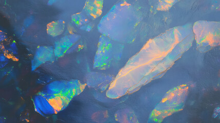Poster - Vibrant opal texture with iridescent color play