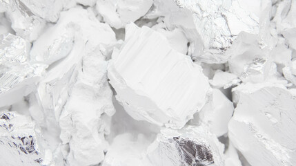 Poster - Intricate texture of palladium and white elements for design and art projects
