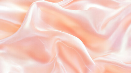 Poster - Elegant pink ivory silk texture with subtle sheen and flowing chaos for design projects