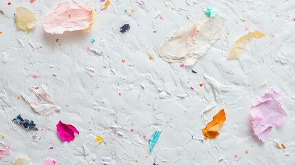 Poster - Abstract recycled paper texture with colorful flecks chaos for artistic backgrounds