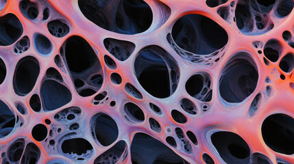 Poster - Abstract redwood lace burl texture with organic voids and patterns