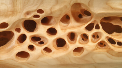 Poster - Intricate redwood burl texture with organic voids for design and art inspiration