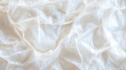 Poster - Abstract texture of rice paper and fibers with chaotic patterns