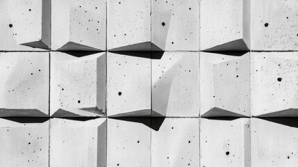 Poster - Geometric concrete blocks with rough texture for architectural design