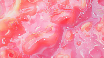 Poster - Vibrant salmonberry jam texture with tartness chaos for creative design