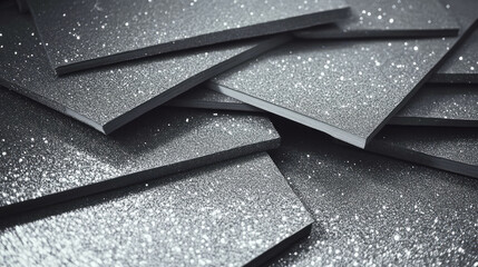 Aufkleber - Abstract composition featuring sandpaper texture and chaotic arrangement
