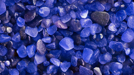Poster - Sapphire sand texture with water droplets for abstract design and background