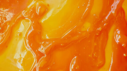 Poster - Vibrant sea buckthorn jam texture reflecting colorful artistic chaos for creative design projects
