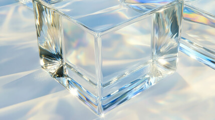 Poster - Mesmerizing texture of smooth glass with light reflections